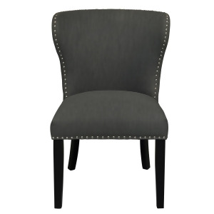 Pulaski Modified Wing Back Accent Chair in Dupree Steel - All