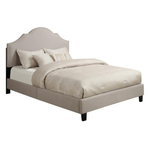 Pulaski All-N-One Fully Upholstered Nailhead Saddle Queen Bed - All