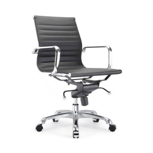Design Lab Century Black Modern Classic Aluminum Office Chair Set of 2 - All