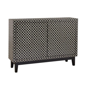 Pulaski Adams Black and White Graphic Patterened Credenza - All