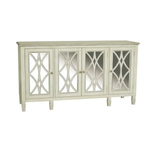 Pulaski Florance Aged White Mirrored Door Console - All