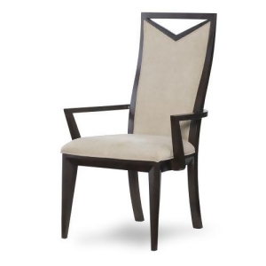 Legacy Urban Rhythm Wood Back Arm Chair in Chocolate Dark Chocolate Set of 2 - All