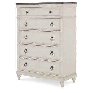 Legacy Brookhaven 5 Drawer Chest in Vintage Linen Rustic Dark Elm - All