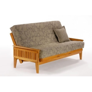 Night and Day Naples Futon Frame in Honey Oak - All