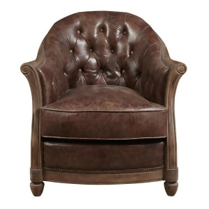 Pulaski Leather Tufted Accent Chair - All