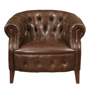 Pulaski Tufted Leather Arm Chair - All