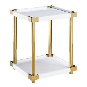 Pulaski Ariene Modern Gold White Accent Table - All