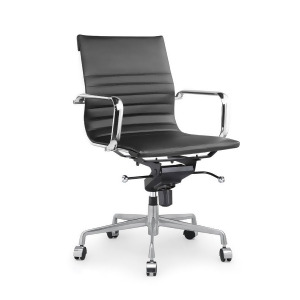 Design Lab Decade Black Modern Classic Aluminum Office Chair Set of 2 - All