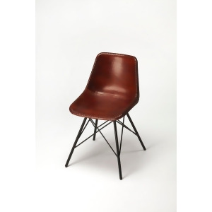 Butler Inland Brown Leather Side Chair - All