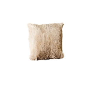 Moes Home Goat Fur Pillow Light Grey - All