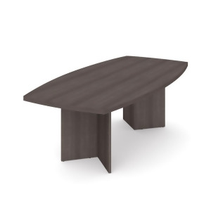 Bestar Boat-Shaped Conference Table w/Melamine Top in Bark Gray - All