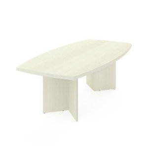 Bestar Boat-Shaped Conference Table w/Melamine Top in White Chocolate - All