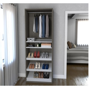 Bestar Cielo 29.5 Inch Shoe/Closet Storage Unit Featuring Reversible Shelves in - All