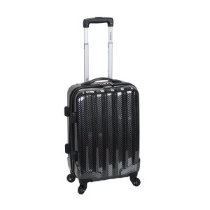 Rockland Melbourne 20 Non-Expandable Abs Carry On In Black Fiber-Ne - All