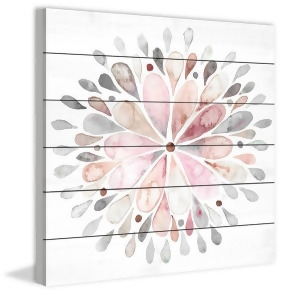 Fading Flower Painting Print On White Wood - All