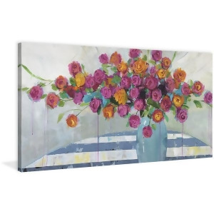 Vase Overflow Painting Print On Wrapped Canvas - All