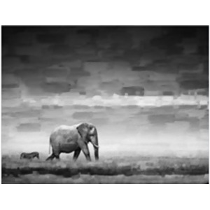 Elephant Painting Print On Wrapped Canvas - All