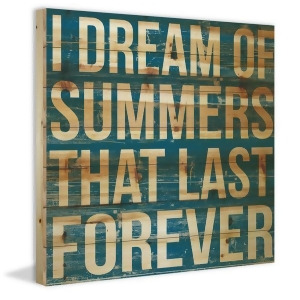 I Dream Of Summers Painting Print On Natural Pine Wood - All