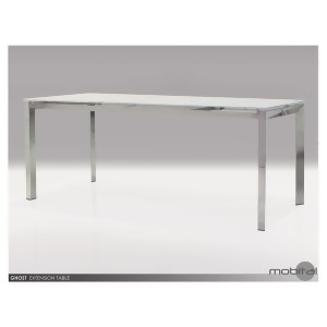 Mobital Ghost Extending Dining Table In White Glass Top - All