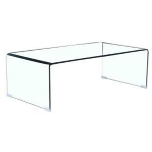 Mobital Glacier Rectangular Coffee Table In 12Mm Super Clear Tempered Glass - All