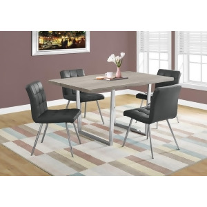 Monarch Specialties 1121 Dining Table in Dark Taupe Chrome Metal - All