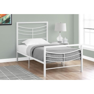 Monarch Specialties 2640 Metal Bed Frame in White - All