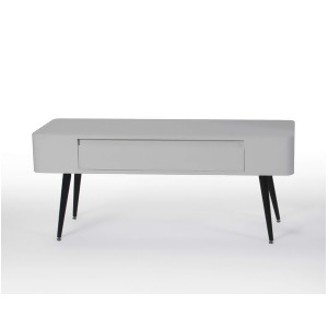 4D Concepts Black White Console/Desk With Drawer with Short Legs - All