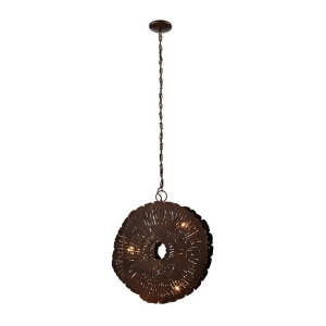 Dimond Home Organic Metal Etched Disk Chandelier - All