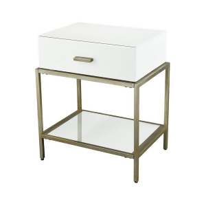 Dimond Home Evans White Side Table - All