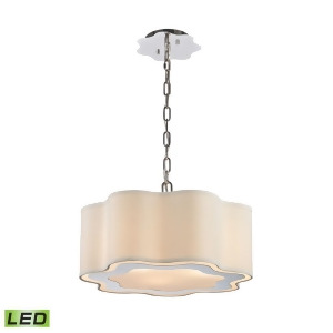 Dimond Lighting Villoy 3 Light Led Drum Pendant In Polished Stainless Steel And - All