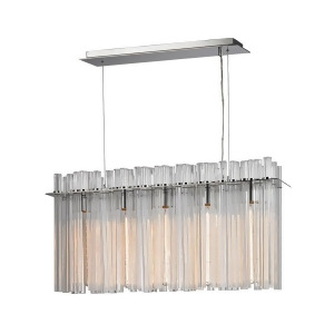 Dimond Lighting Fringe 5 Light Chandelier In Polished Stainless Steel - All