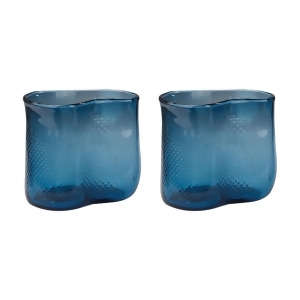 Dimond Home Fish Net Glass Vases In Navy Set of 2 - All