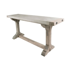 Dimond Home Pirate Concrete and Wood Console Table with Waxed Atlantic Finish - All