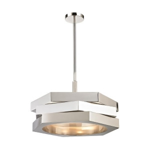 Dimond Lighting Facet 3 Light Pendant In Polished Nickel - All