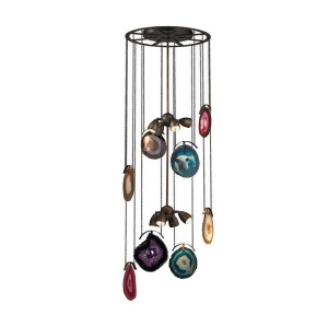 Dimond Lighting Gallery 8 Light Chandelier In Oil Rubbed Bronze And Brushed Slat - All