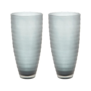 Dimond Home Smoke Matte Cut Vases Set of 2 - All