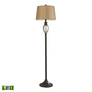 Dimond Lighting Caledon Antique Mercury Glass Led Floor Lamp With Bronze Accents - All