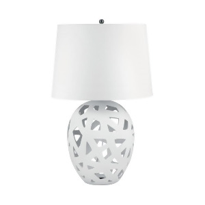Dimond Lighting Open Work Bisque Ceramic Table Lamp In White - All