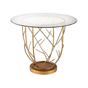 Dimond Home Thicket Entry Table In Gold Leaf And Clear Glass - All