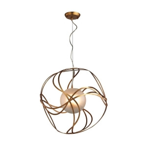 Dimond Lighting Oriona 3 Light Pendant In Antique Gold Leaf Small - All