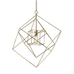 Dimond Lighting Neil 1 Light Box Pendant In Gold Leaf Large - All