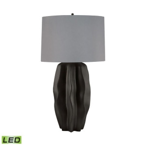 Dimond Lighting Bisque Ceramic Led Table Lamp In Dark Taupe - All