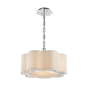Dimond Lighting Villoy 3 Light Drum Pendant In Polished Stainless Steel And Nick - All