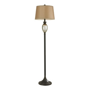 Dimond Lighting Caledon Antique Mercury Glass Floor Lamp With Bronze Accents - All