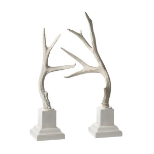 Dimond Home Weathered Resin Buck Antlers On White Base Set of 2 - All