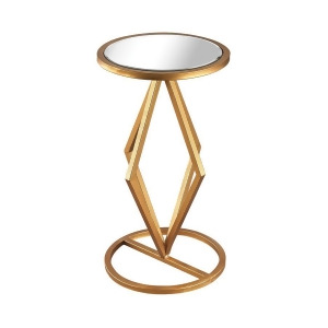 Dimond Home Vanguard Side Table In Gold Leaf And Clear Mirror - All