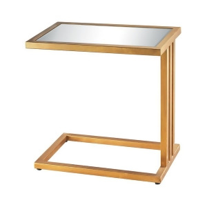 Dimond Home Andy Side Table In Gold Leaf And Clear Mirror - All
