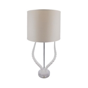 Dimond Home Faux Horn Table Lamp In White With White Shade - All