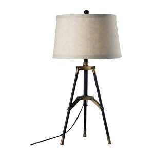 Dimond Lighting Functional Tripod Table Lamp In Restoration Black And Aged Gold - All