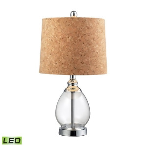 Dimond Lighting Clear Glass Led Table Lamp in Polished Chrome - All